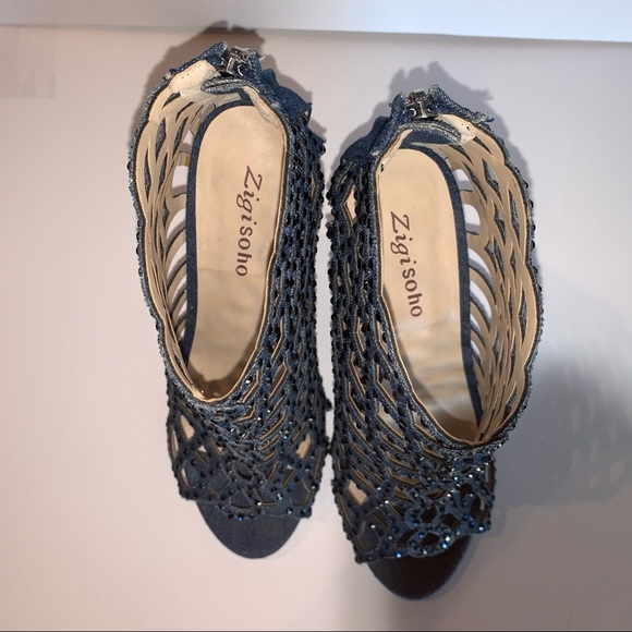Zigisoho open toe heeled sandals size 7 - Picture 2 of 7